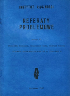 Siłownia telekomunikacyjna 48 V; 1200 - 4800 A. Referaty Problemowe, 1987, zeszyt 83