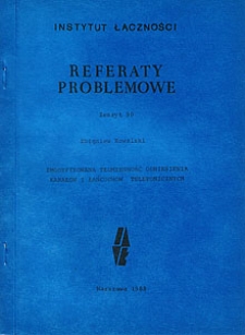 Zmodyfikowana tłumienność odniesienia kanałów i łańcuchów telefonicznych. Referaty Problemowe, 1988, zeszyt 90